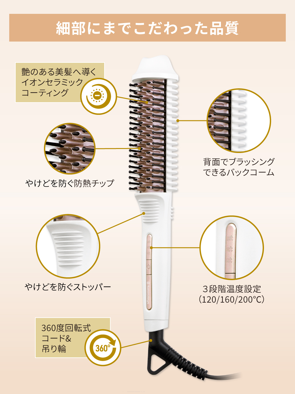 コンパクトブラシアイロン | 三木電器産業の一般向け美容家電ブランド